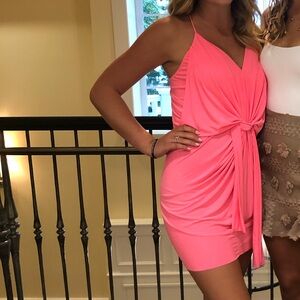 Misa Los Angeles Domino Drape Mini Dress